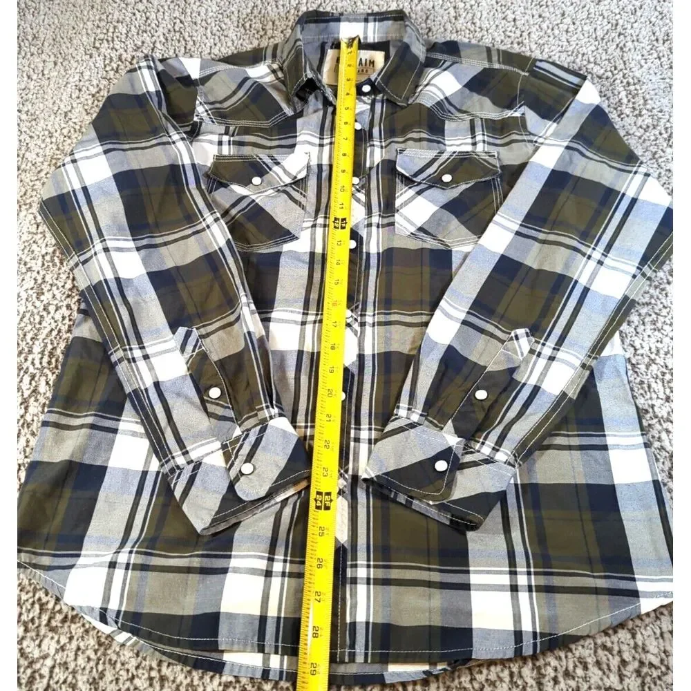 Reclaim Standard‎ Western Pearl Snap Long Sleeve Men's Size Medium